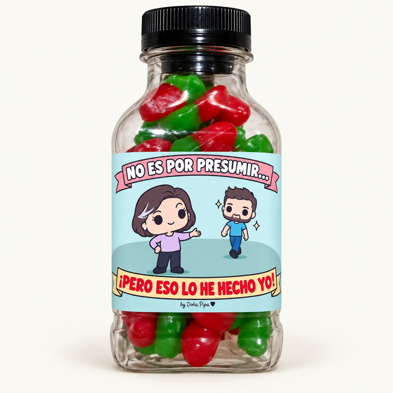 Botellita de 250 ml: No es por presumir, pero eso lo he hecho yo — Mini fresas salvajes brillo · Fini