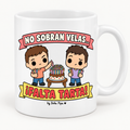 Taza blanca de cerámica con el diseño No sobran velas, falta tarta